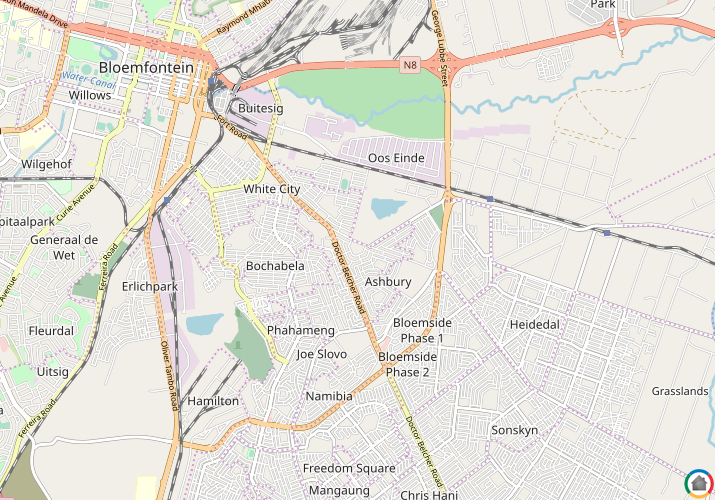 Map location of Ashbury